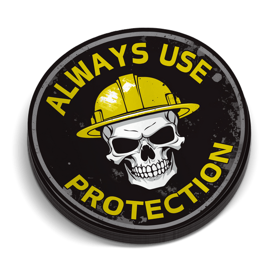 Use Protection Hard Hat Sticker - Armed American Supply