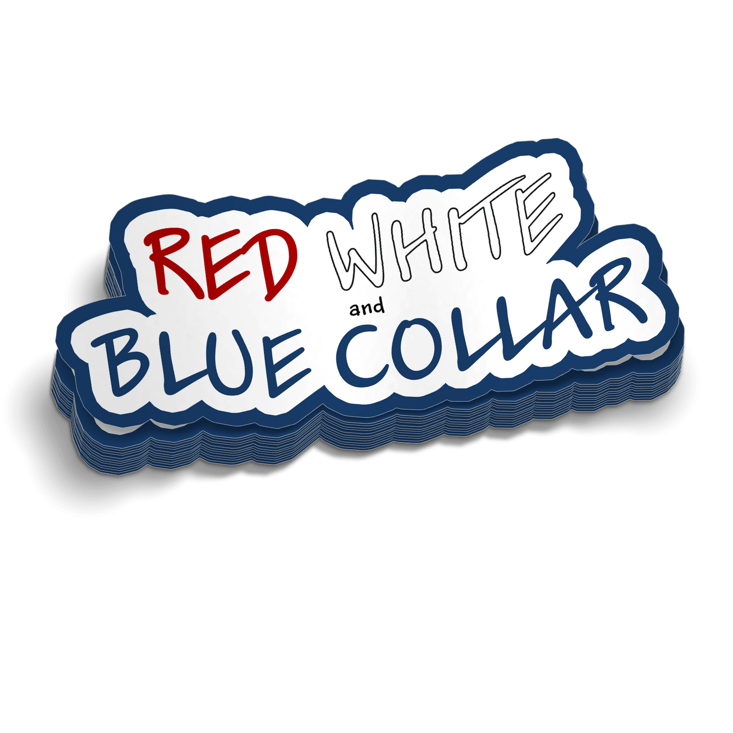 Red White & Blue Collar - Hard Hat Decal - Armed American Supply