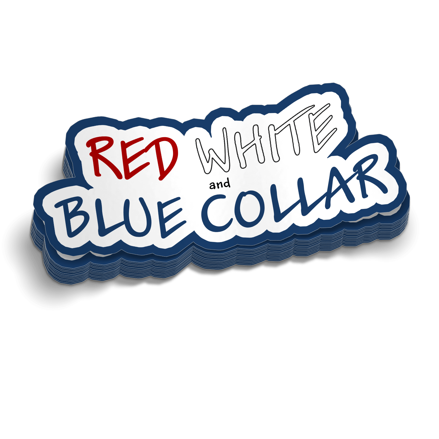 Red White & Blue Collar - Hard Hat Decal - Armed American Supply