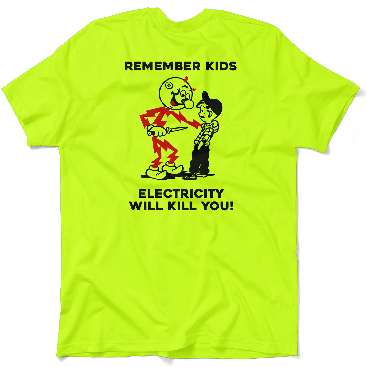 Remember Kids - Safety Yellow Pocket T-Shirt - Armed American Supply