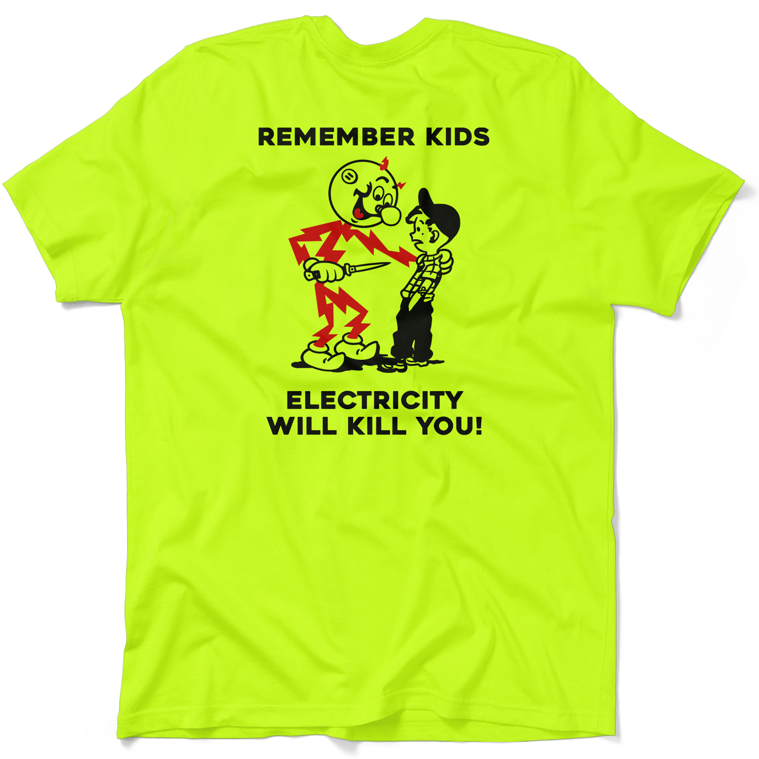 Remember Kids - Safety Yellow Pocket T-Shirt - Armed American Supply
