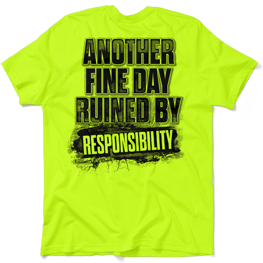 Responsibility - Safety Yellow Pocket T-Shirt - Armed American Supply