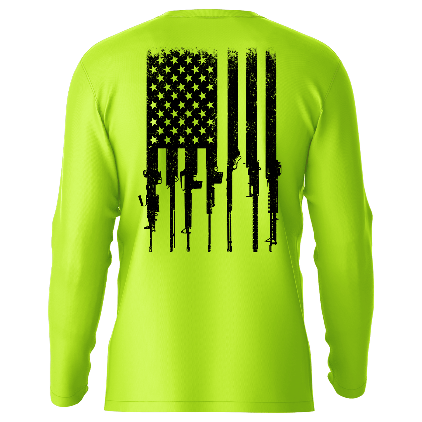 Rifle Flag - Hi - Visibility UPF 50 Long Sleeve Sun Shirt - Armed American Supply