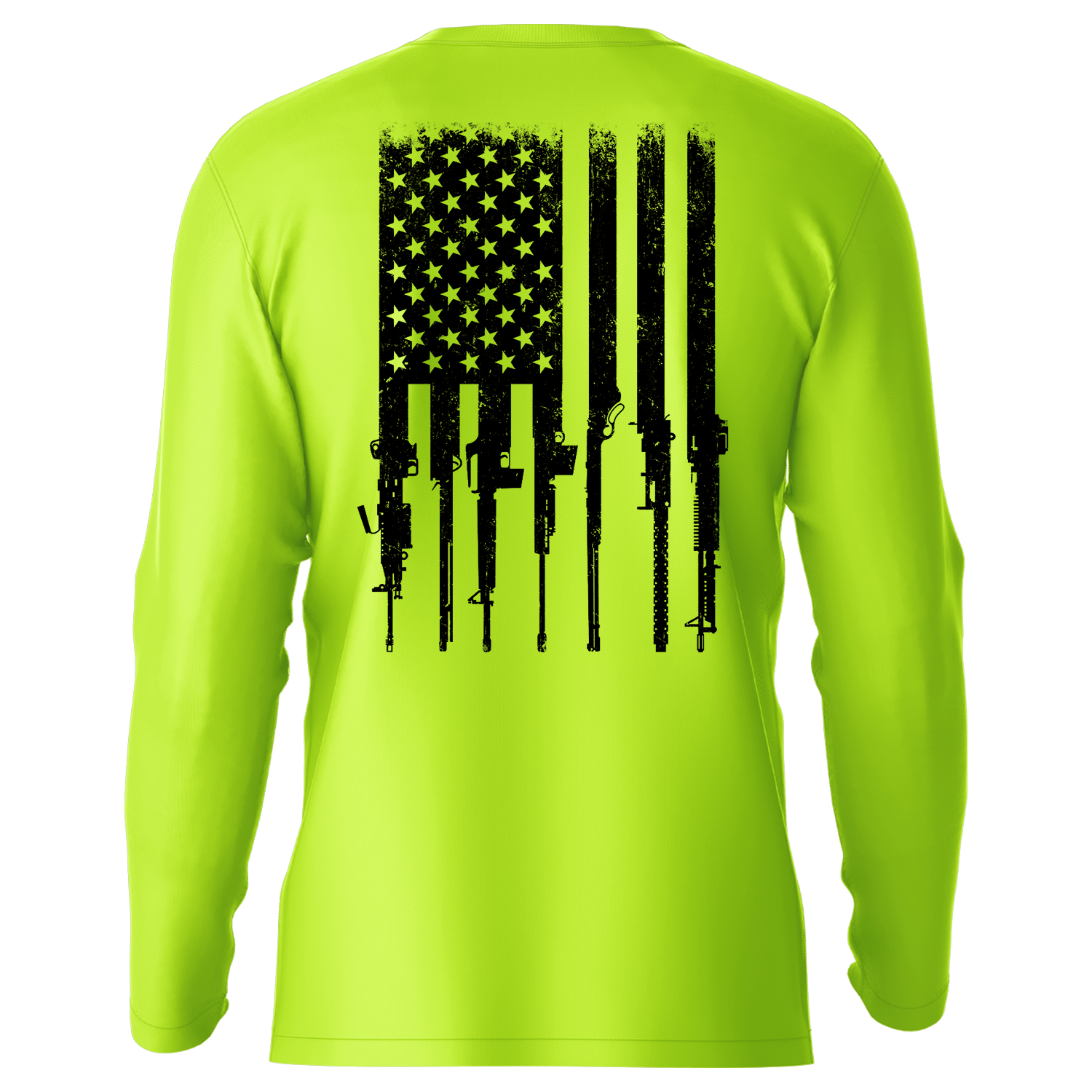 Rifle Flag - Hi - Visibility UPF 50 Long Sleeve Sun Shirt - Armed American Supply