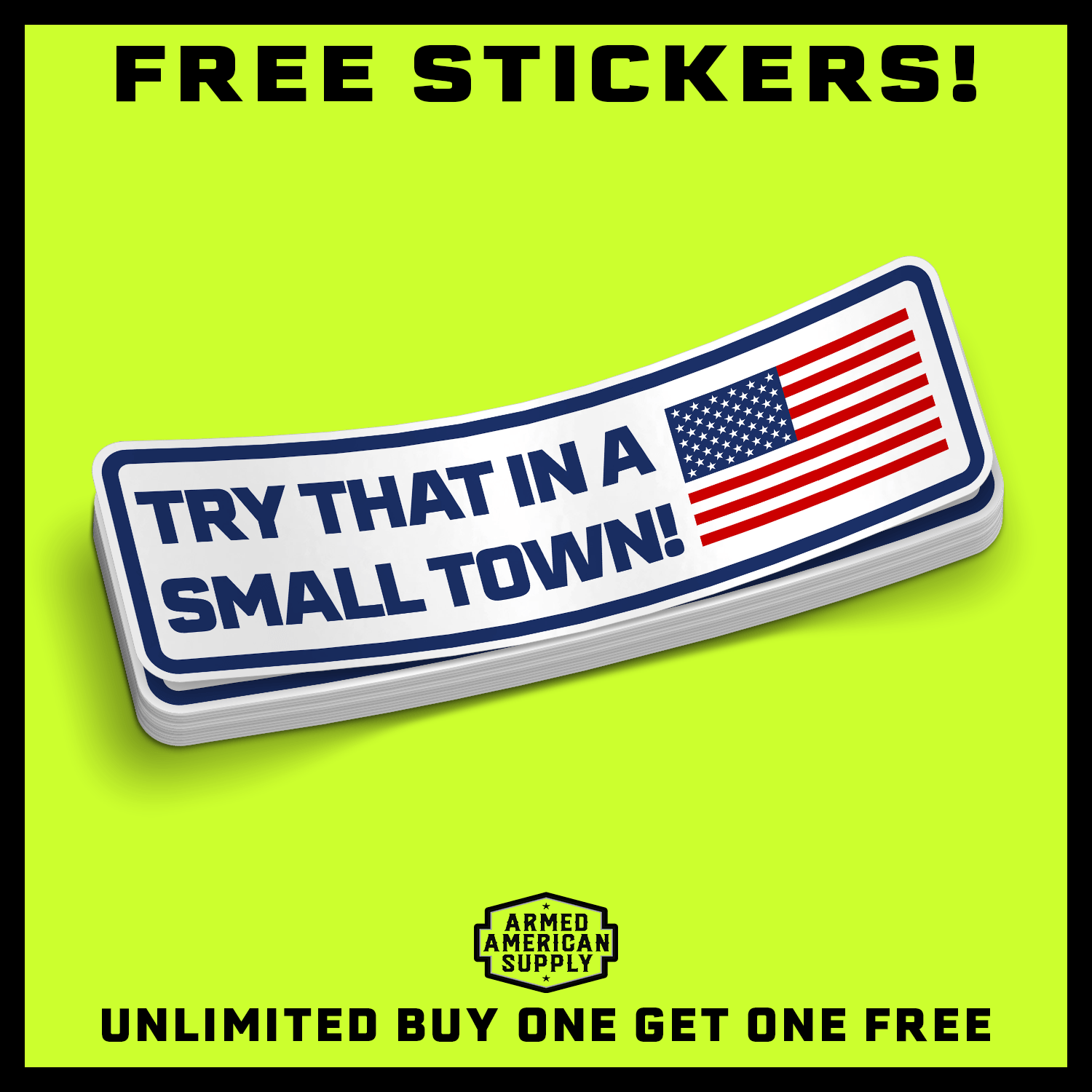 Small Town - Hard Hat Decal - Armed American Supply