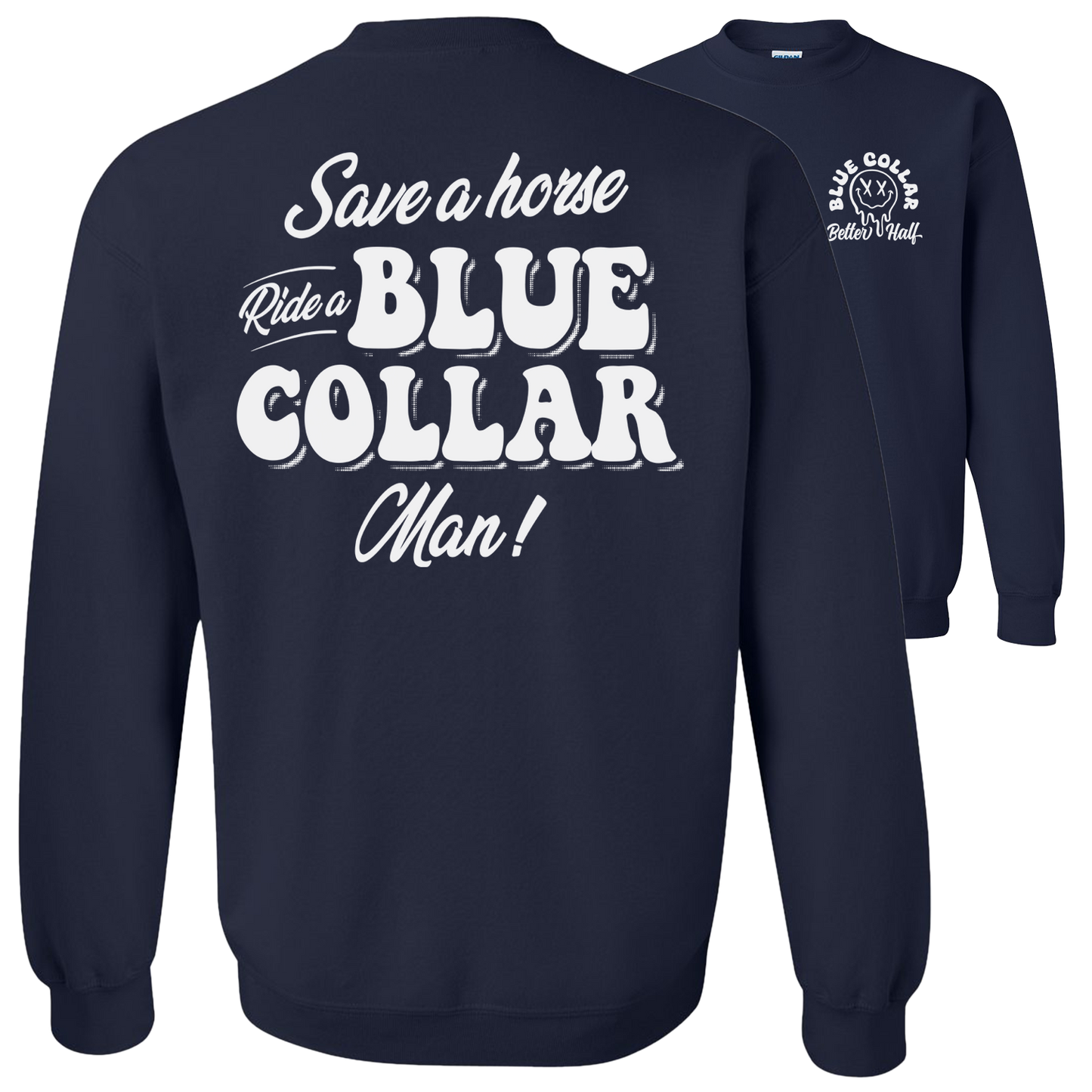 Save A Horse - Crew Sweatshirt - Navy
