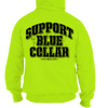 Support blue collar - hi vis hoodie
