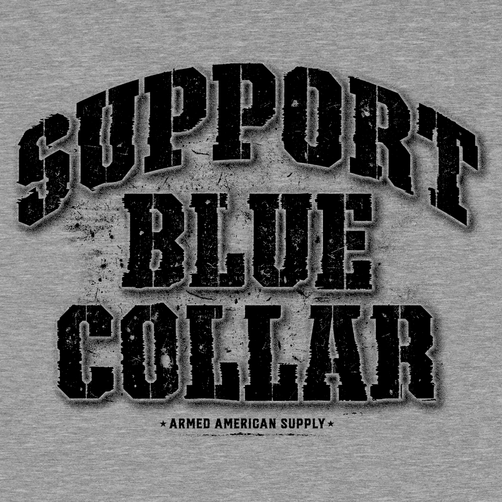 Support Blue Collar - Safety Orange T-Shirt - Armed American Supply