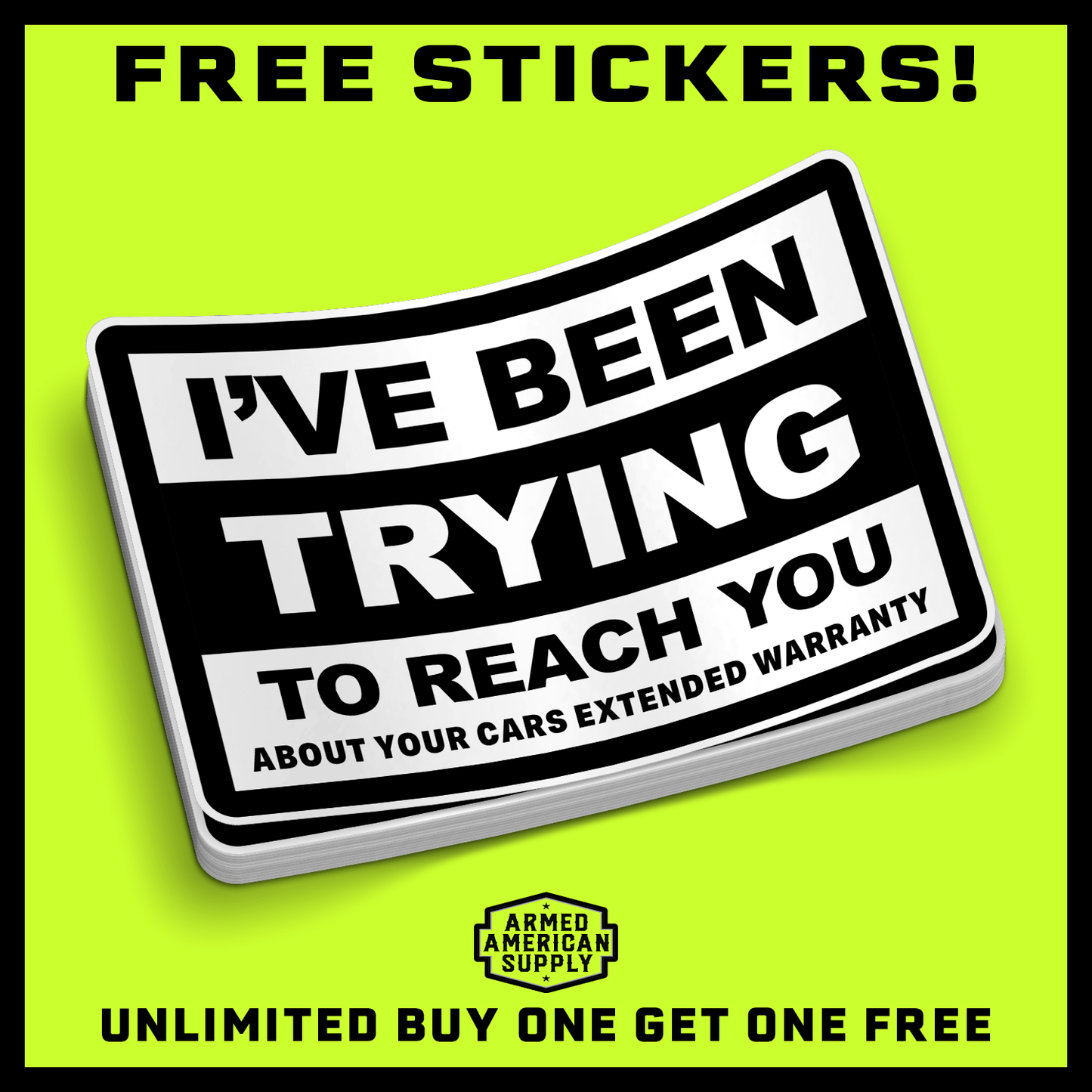 Extended Warranty - Hard Hat Decal - Armed American Supply