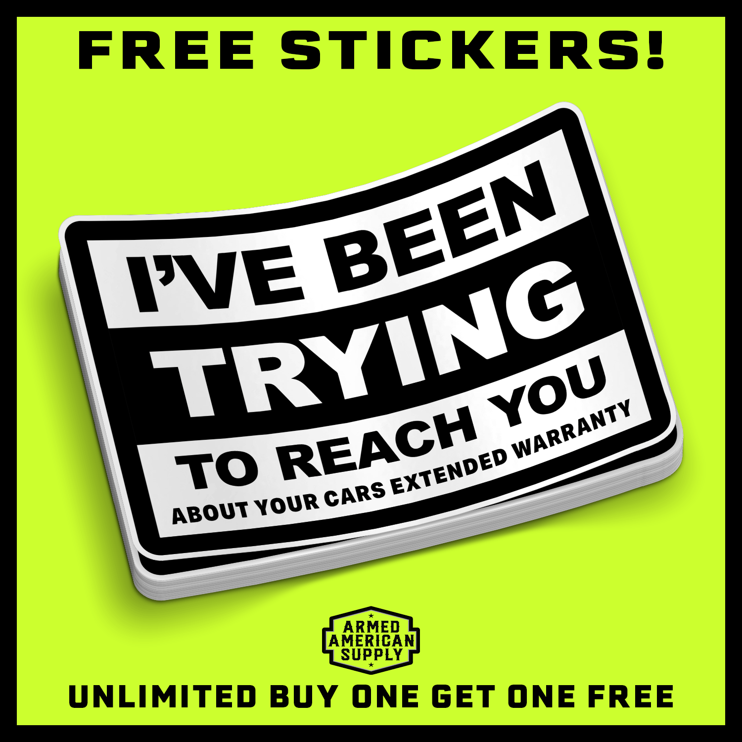 Extended Warranty - Hard Hat Decal - Armed American Supply