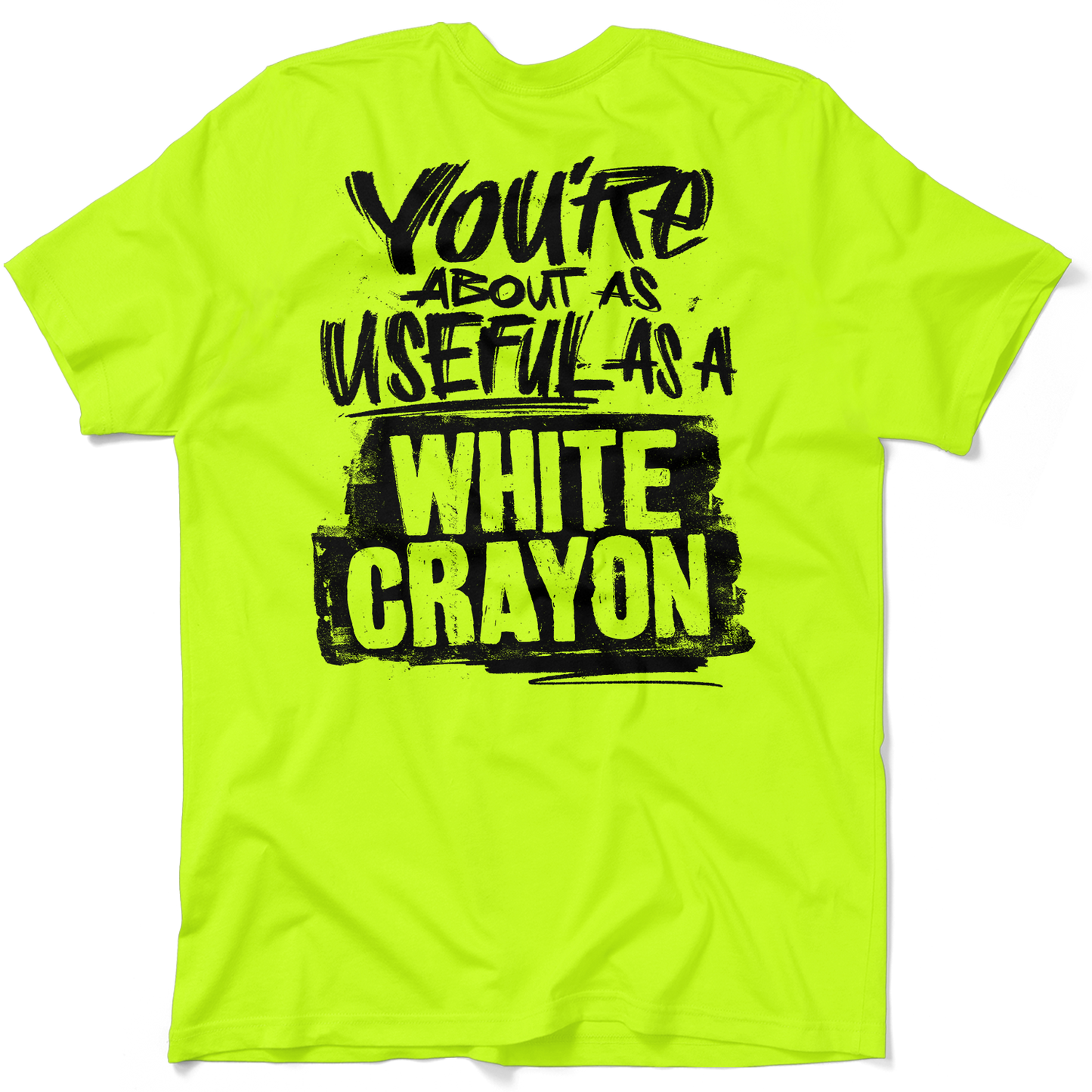 White Crayon - Safety Yellow Pocket T-Shirt