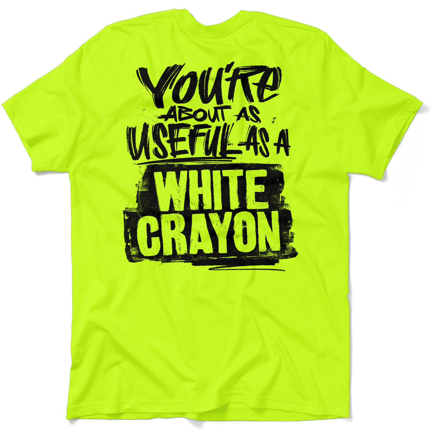 White Crayon - Safety Yellow Pocket T-Shirt - Armed American Supply