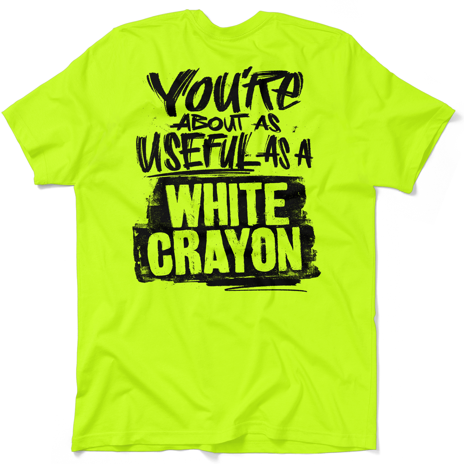 White Crayon - Safety Yellow Pocket T-Shirt - Armed American Supply