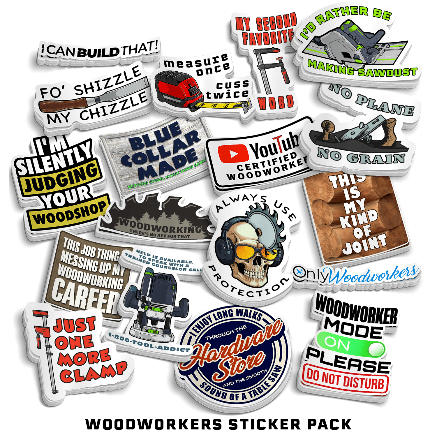 Woodworkers Sticker Pack - Armed American Supply