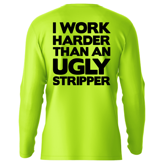 Work Harder - Hi - Visibility UPF 50 Long Sleeve Sun Shirt - Armed American Supply