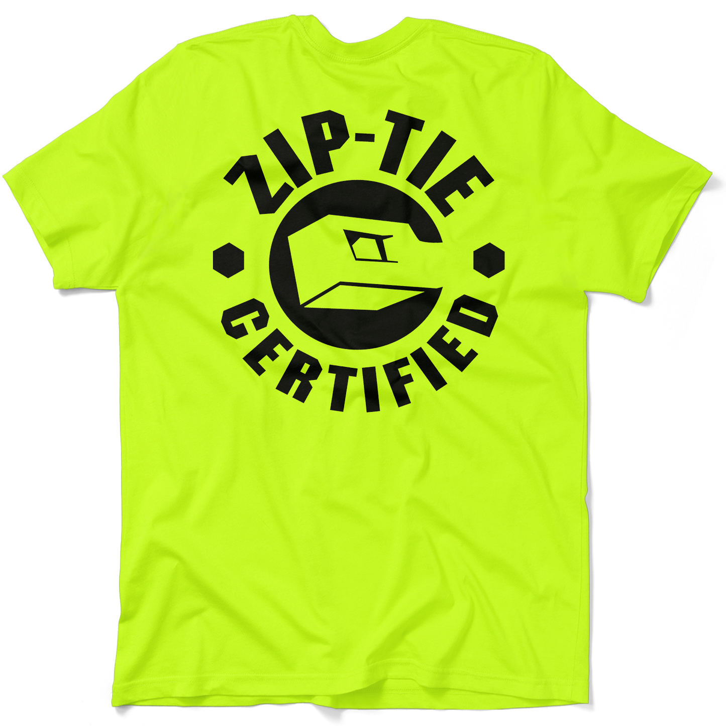 Zip Tie - Safety Yellow Pocket T-Shirt