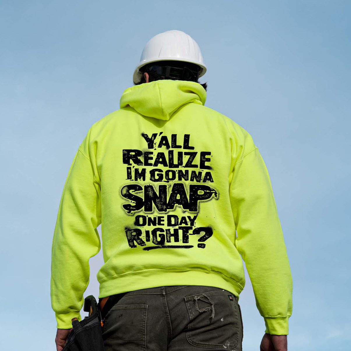 Snap - Safety Yellow Hi-Vis Hoodie
