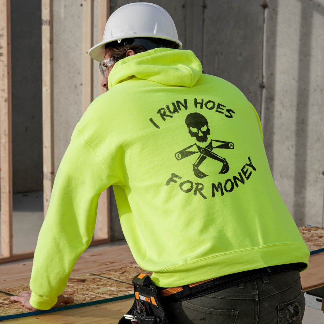 I Run Hoes - Safety Hi Vis Hoodie - Armed American Supply