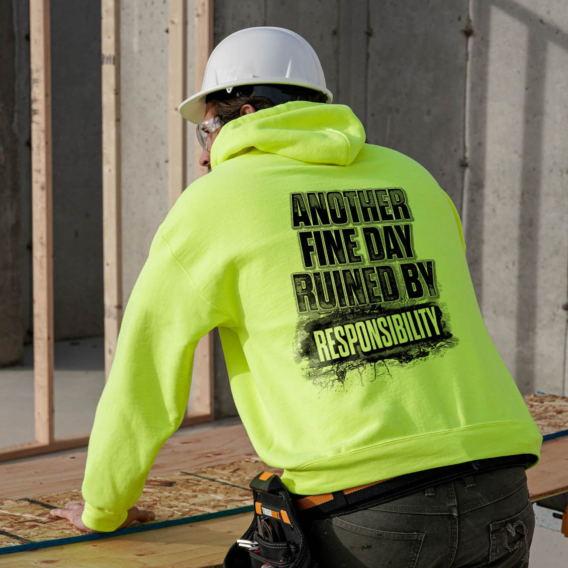 Responsibility - Safety Yellow Hi-Vis Hoodie