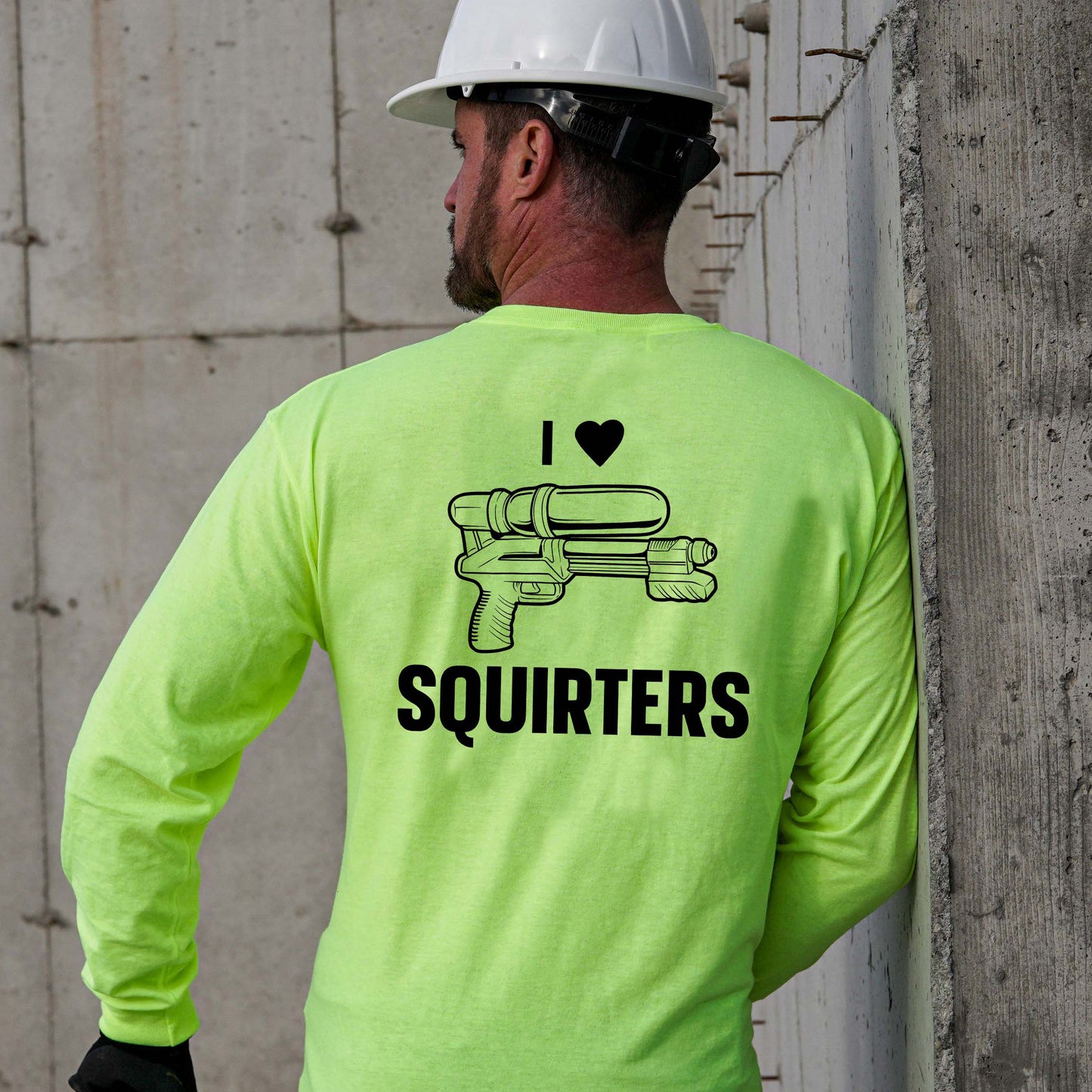 I Love Squirters - Safety Yellow Hi-Vis Long Sleeve