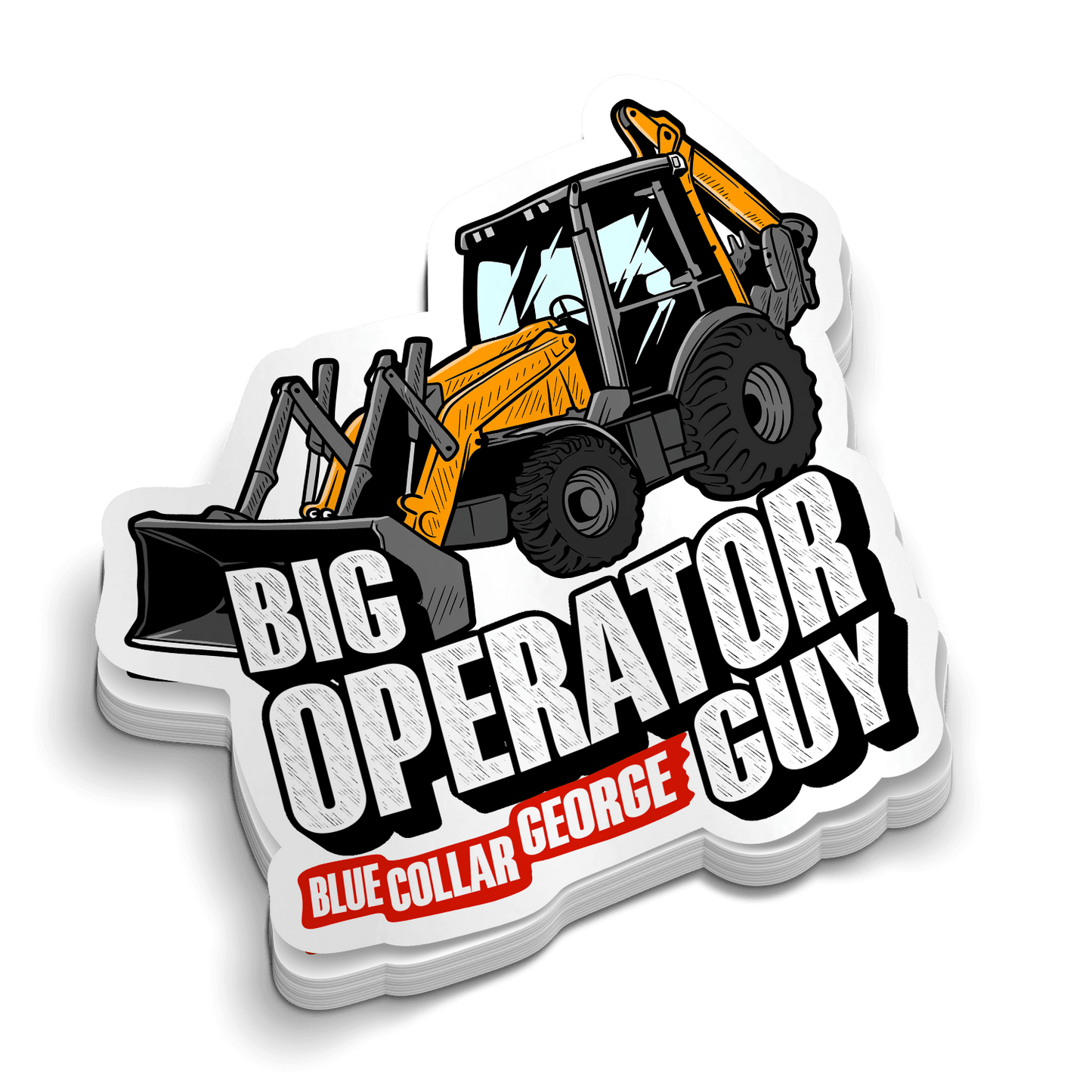 Blue Collar George - Big Operator Hard Hat Decal - Armed American Supply
