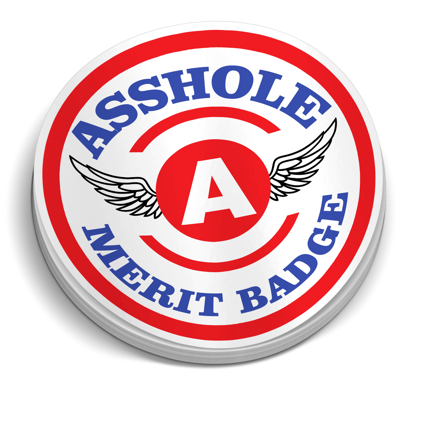 Asshole Merit Badge 5 Inch Decal - Armed American Supply