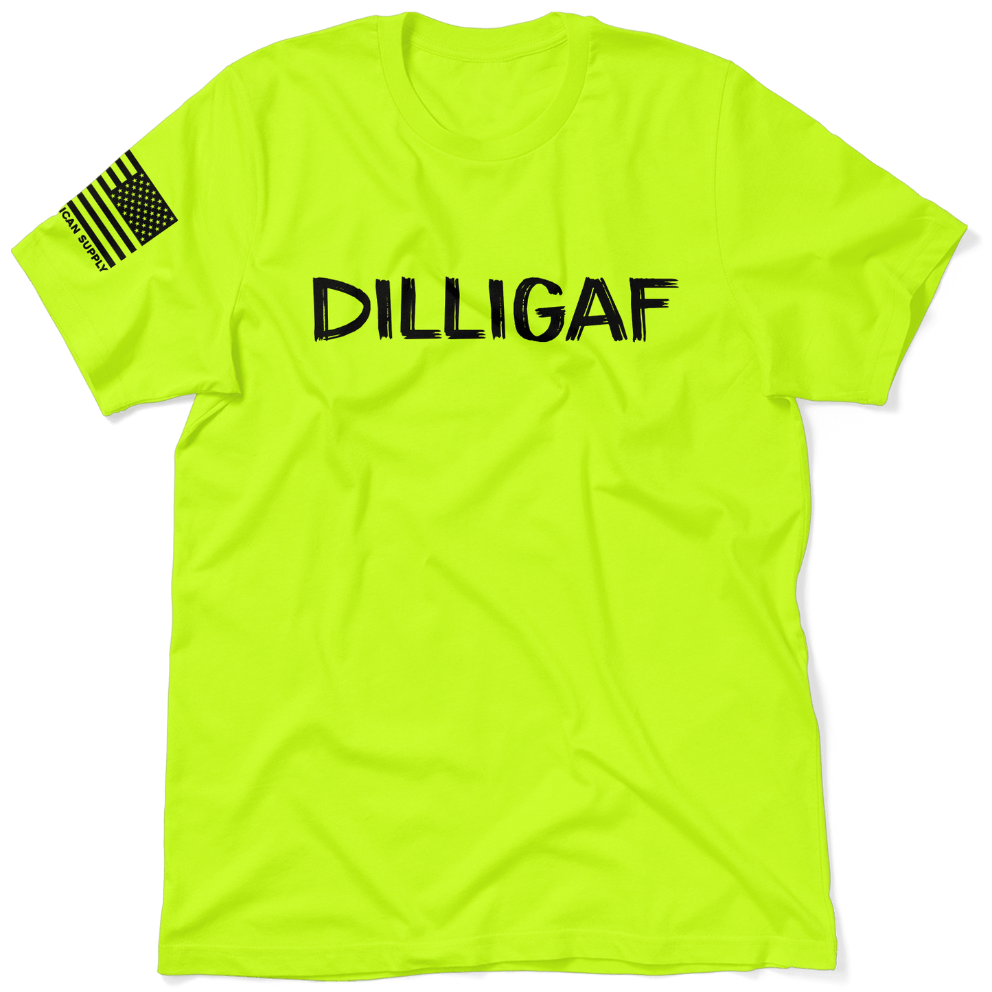 DILLIGAF - Safety Yellow T-Shirt - Armed American Supply