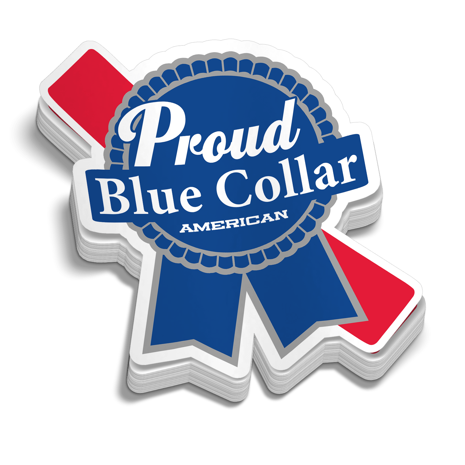Proud Blue Collar 5 Inch Decal - Armed American Supply