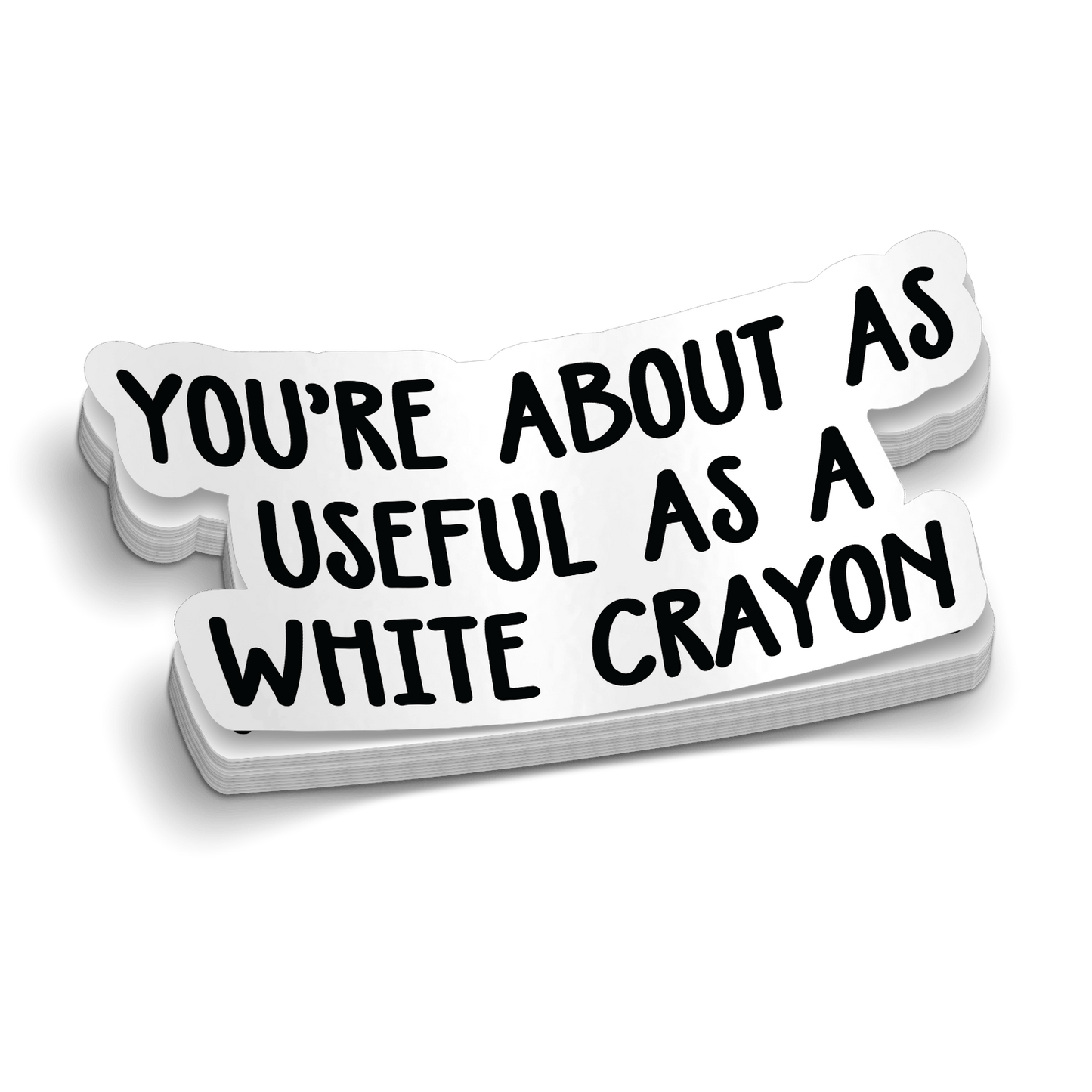 White Crayon 6 Inch Decal - Armed American Supply