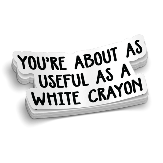 White Crayon 6 Inch Decal - Armed American Supply