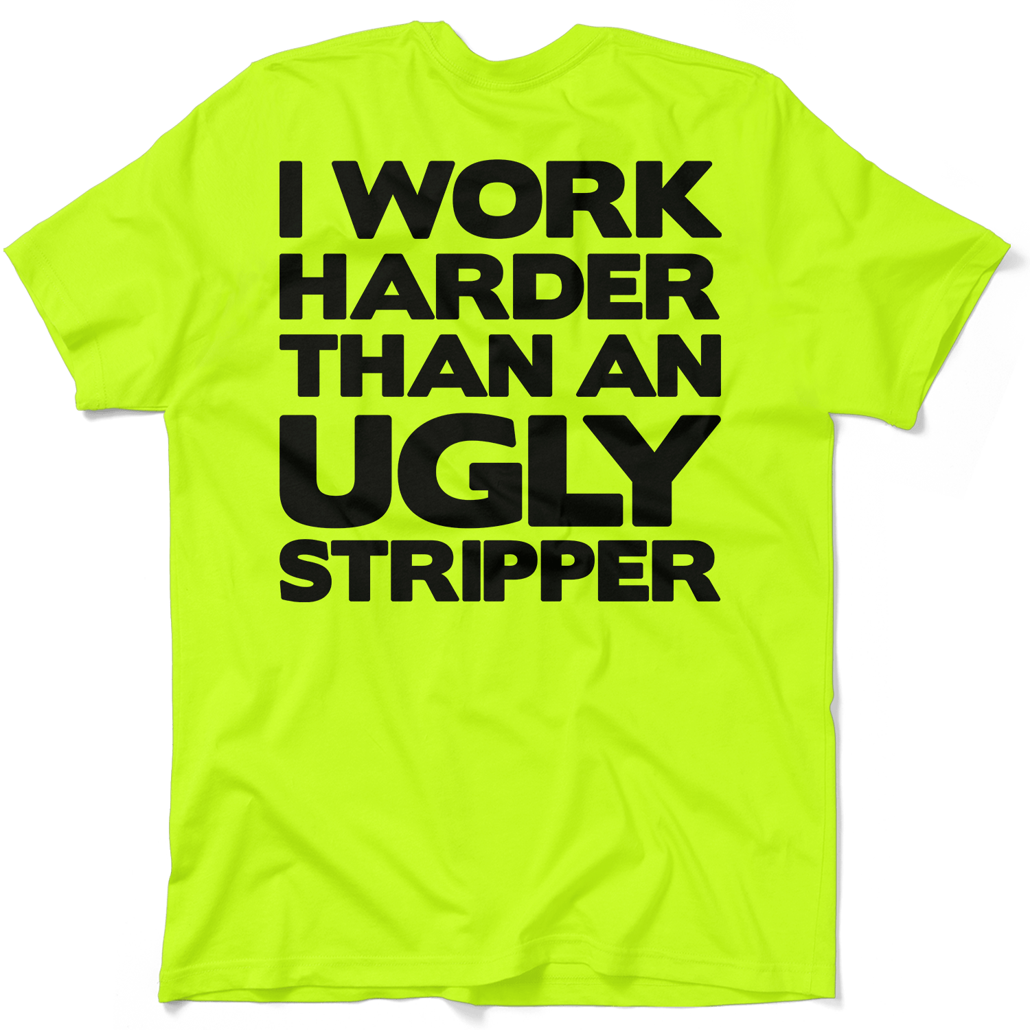 Work Harder - Safety Yellow Pocket T-Shirt - Armed American Supply