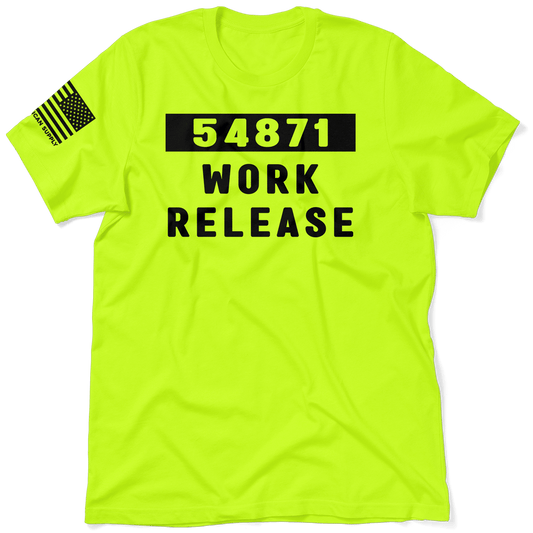 Work Release - Safety Yellow T-Shirt - Armed American Supply