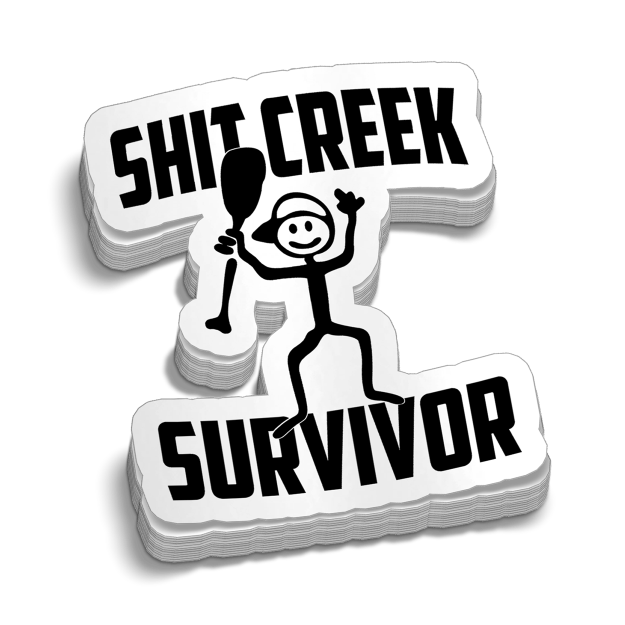 Shit Creek Survivor Hard Hat Decal - Armed American Supply