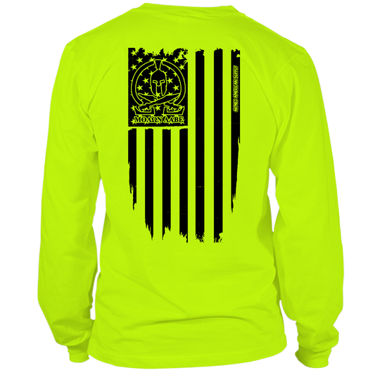 Molon Labe Ghost Flag - Long Sleeve Hi-Vis T-Shirt