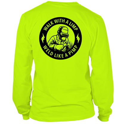 Weld Like a Pimp - Long Sleeve Hi-Vis T-Shirt
