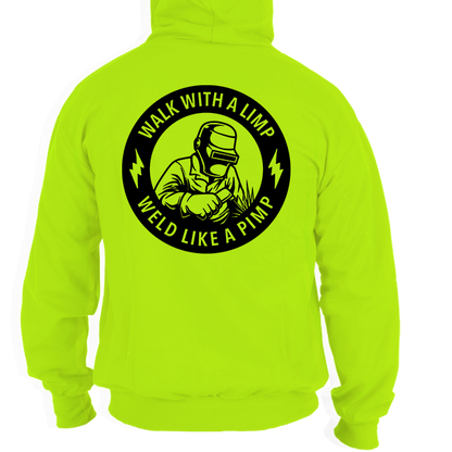 Weld Like a Pimp - Safety Yellow Hi-Vis Hoodie