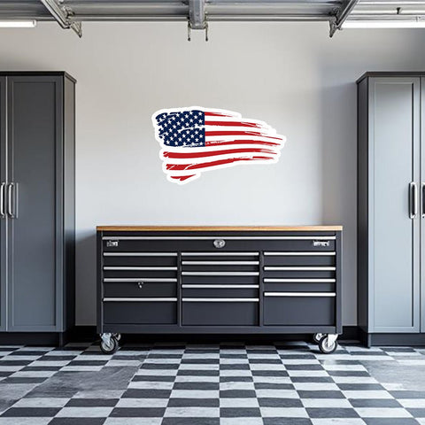 American Flag Garage Wall Decal – Armed American Supply