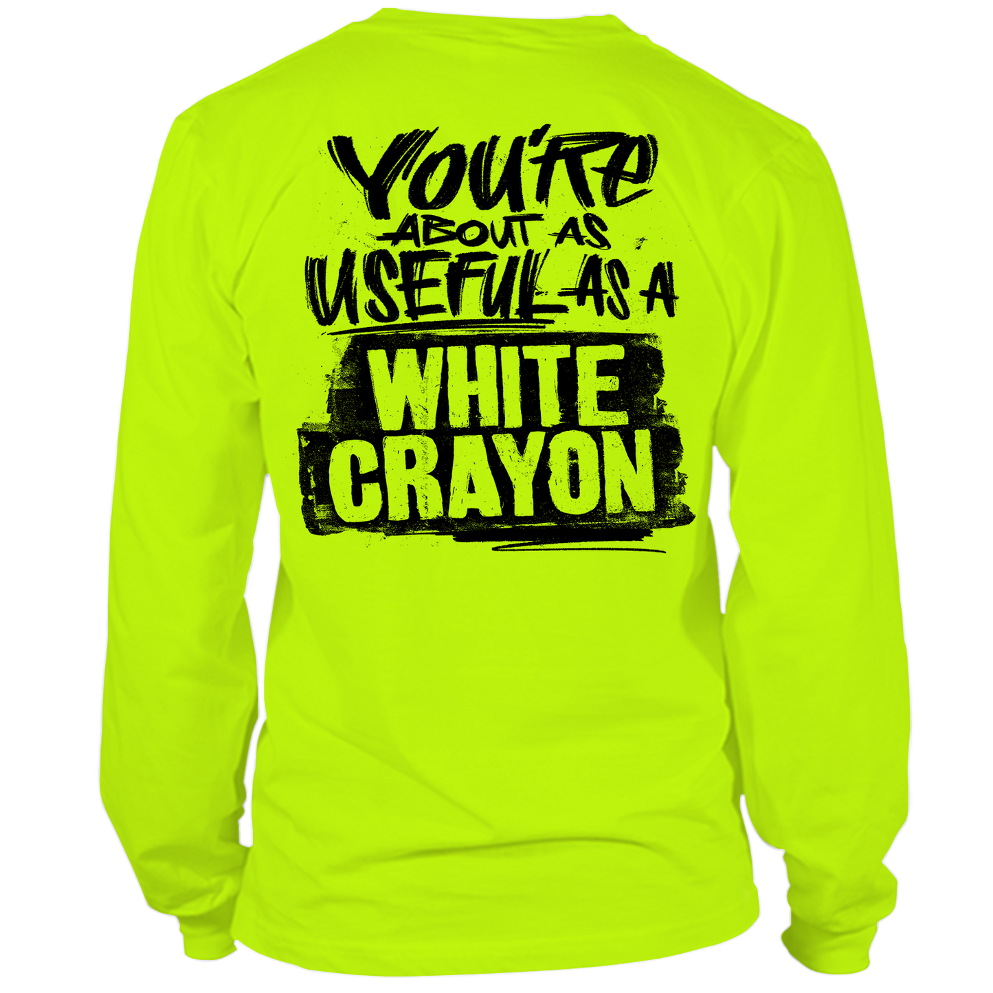 White Crayon - Long Sleeve Hi-Vis T-Shirt