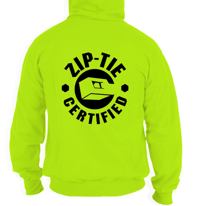 Zip Tie - Safety Yellow Hi - Vis Hoodie - Armed American Supply