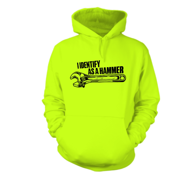 Identify As A Hammer - Safety Yallow Hoodie - Armed American Supply