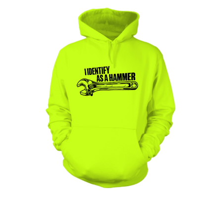 Identify As A Hammer - Safety Yallow Hoodie - Armed American Supply