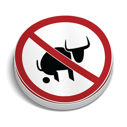No Bull Hard Hat Decal