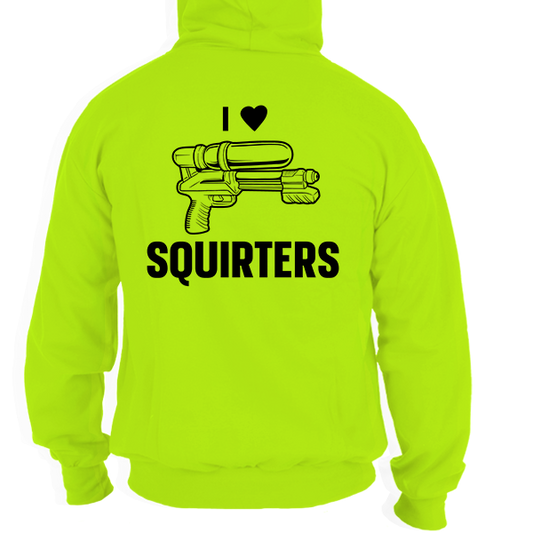 I Love Squirters - Safety Yellow Hi-Vis Hoodie