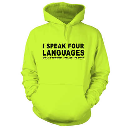 Four Languages - Safety Yellow Hi - Vis Hoodie - Armed American Supply
