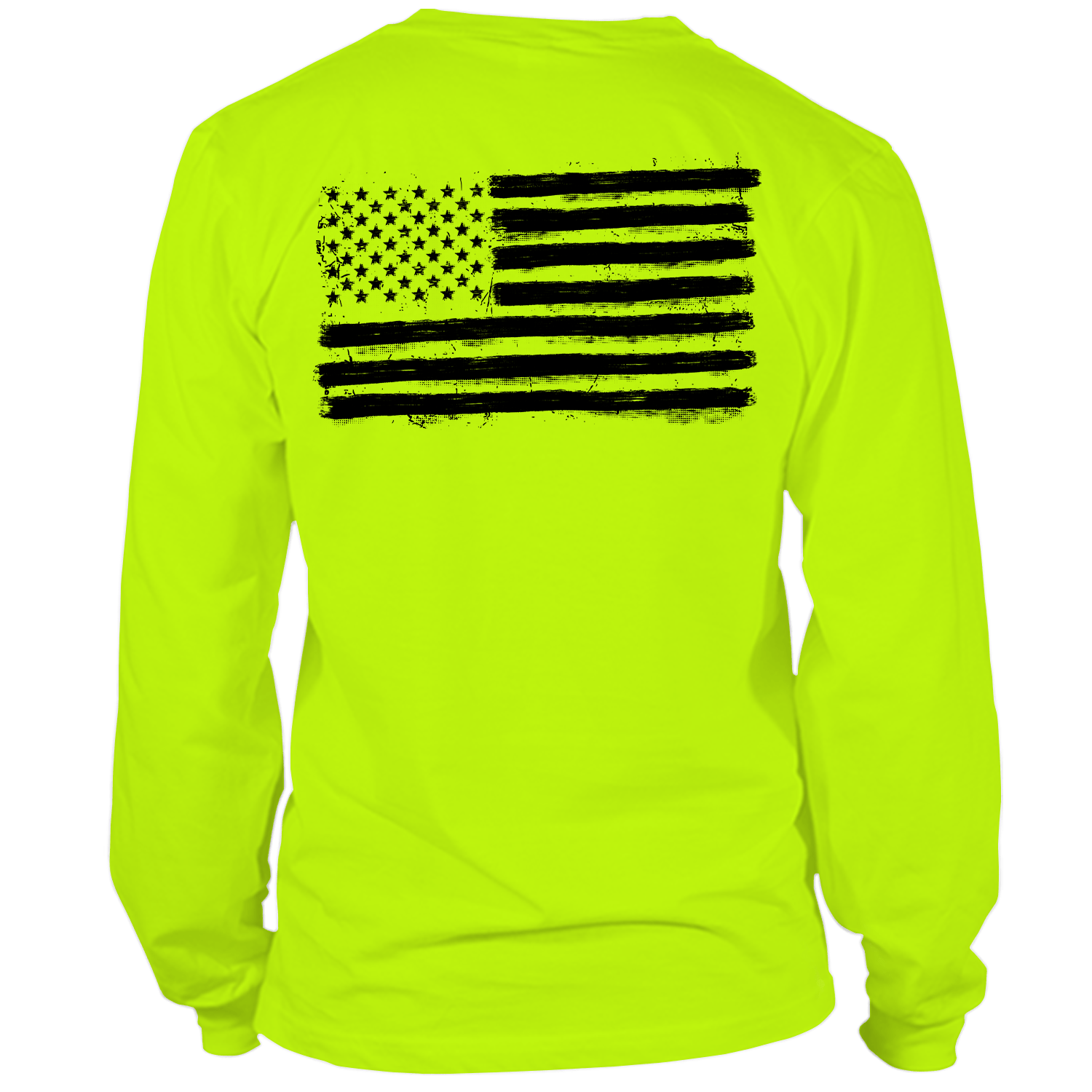 Old Glory - Long Sleeve Safety Yellow Hi - Vis T-Shirt - Armed American Supply
