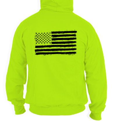 Old Glory - Safety Yellow Hi-Vis Hoodie