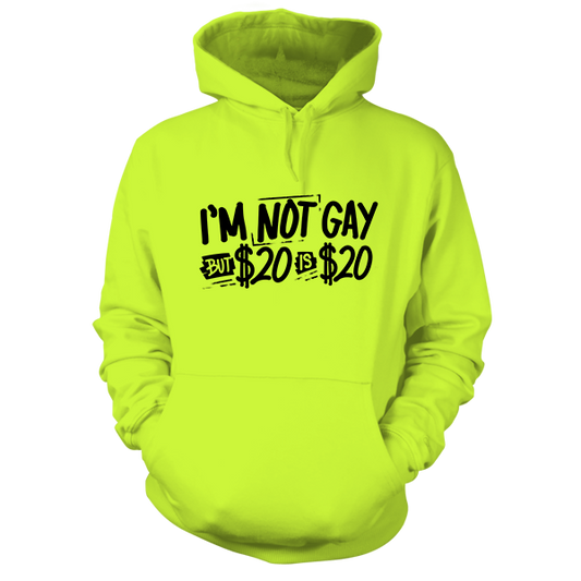I'm Not Gay - Safety Yellow Hi-Vis Hoodie Workwear