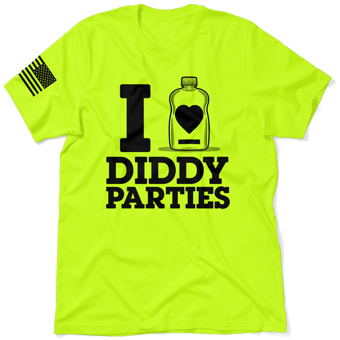 I Love Did*y Parties - Safety Yellow T-Shirt