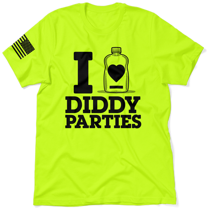 I Love Did*y Parties - Safety Yellow T-Shirt