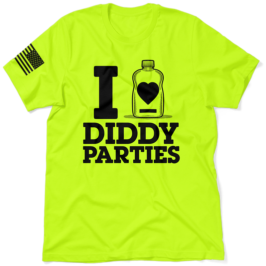 I Love Did*y Parties - Safety Yellow T-Shirt